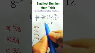 Greatest Numbers How To Solve Fractions  Unsolved Fraction Shortcuts  Math Trick  shorts [upl. by Kinny]