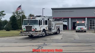 Mokena Fire District Engine 93 and Ambulance 93 Responding [upl. by Bernhard540]