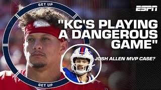 FULL REACTION to ChiefsBills 🤯 JOSH ALLEN OR SUPERMAN  Rex Ryan  Get Up [upl. by Wiese]