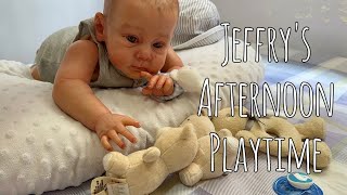 Afternoon Routine With Baby Jeffry🧸 3MonthOld Baby Playtime  Feeding amp Changing emilyxreborns [upl. by Weihs]