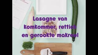 Koolhydraatarm recept Lasagne van gerookte makreel rettich en komkommer [upl. by Neraa491]