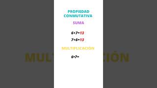 Propiedad conmutativa de la suma y de la multiplicacion shorts [upl. by Kire]