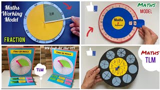 4 Maths Working Model Maths Working Project Easy Maths TLM Fraction Maths TLM Angles Maths Model [upl. by Anonyw]