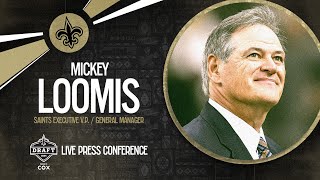 Saints GM Mickey Loomis Draft Preview  2024 NFL Draft [upl. by Imoian537]