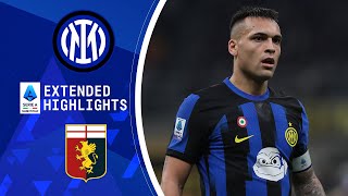 Inter vs Genoa Extended Highlights  Serie A  CBS Sports Golazo [upl. by Attelrahc864]