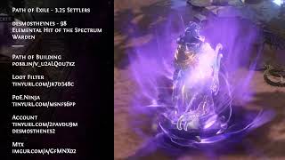 Path of Exile 325 Settlers  Elemental Hit of the Spectrum Warden Experimenting amp Div Gambas [upl. by Larrad]