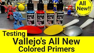 Testing All New Colored Primers From Vallejo [upl. by Alleris]