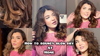 Bouncy Blow Dry At home with a Straightener  My technique to achieve volumed hair  hairstyle [upl. by Errehs]