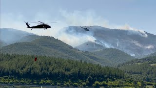 Türkiyenin En Büyük Helikopterleri Yangın Söndürmeye Geldi [upl. by Aibat]