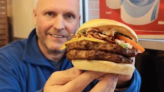 Burger Kings New amp Improved Steakhouse Angus Burger  Food Review [upl. by Airdnat926]