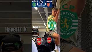 Sporting cp vs Arsenal 15 UCL trending Arsenal [upl. by Ielak]