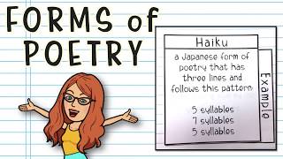 Forms of Poetry Learn Haiku Limerick Acrostic Free Verse and More Poetry for Kids [upl. by Catima376]