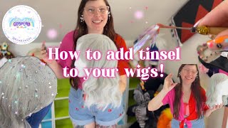 How to add hair tinsel to your wigs ✨ [upl. by Cartan]