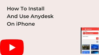 How To Install And Use Anydesk On iPhone [upl. by Ojadnama]