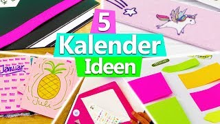 KALENDER 2018 gestalten 5 IDEEN für DIY Planner Setup  Filofax DIY Inspiration basteln deutsch [upl. by Enawtna]