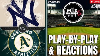 🔴LIVE New York Yankees vs Oakland Athletics  PlayByPlay amp Reactions 92024 [upl. by Ashmead]