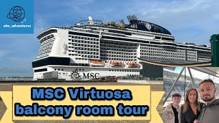 Msc Virtuosa balcony cabin tour [upl. by Dittman]