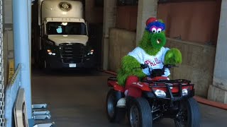 PHILLIES TRUCKS LEAVE FOR SPRING TRAINING [upl. by Malloch320]