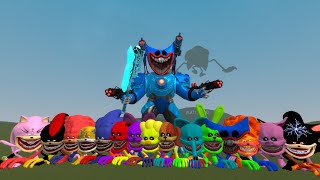 The Evolution of Sonic Characters Epic Battle with MECHA TITAN HUGGY in Garrys Mod [upl. by Alih49]