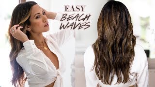 EASY EVERYDAY BEACH WAVES  Hair Tutorial [upl. by Fablan111]