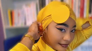 Comment bien attacher un foulard chic  modèle simple tutorial foulard turbanstyle abonnetoi [upl. by Larret]