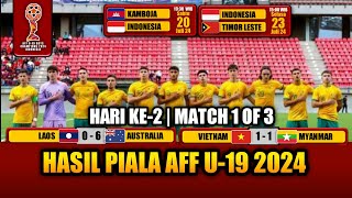 Hasil Piala AFF U19 2024  Skor Laos vs Australia  Vietnam vs Myanmar  Klasemen Piala AFF U19 2024 [upl. by Mw990]