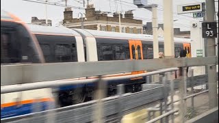 2 London Overground trains at Bethnal Green  London Trip  01112024 [upl. by Wulfe553]