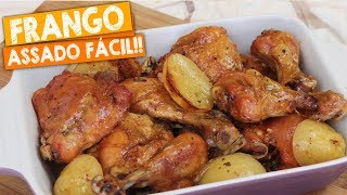 FRANGO ASSADO COM BATATAS  COXA E SOBRECOXA  Nandu Andrade [upl. by Ariad]