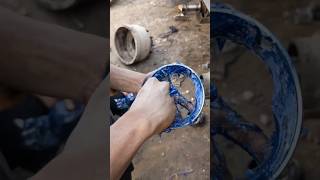 How to grease wheel bearings short mechanic skills short [upl. by Weinshienk]