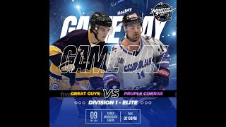 Div 1 Elite  Purple Cobras vs Great Guys [upl. by Betsey181]