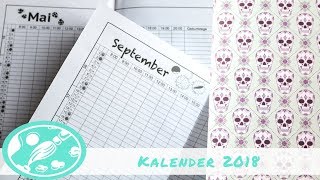 Kalender 2018  PDF zum ausdrucken Heft selber binden DIY [upl. by Intirb]