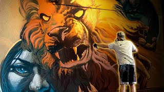 quotFatequot Roaring Mural in London While Super Hungover [upl. by Yard882]