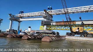 MOVIMENTAÇÃO GRANDE NA OBRA DA PONTE DO RIO ARAGUAIA BR153 TOPA HOJE DOMINGÃO 29052022 [upl. by Ohcirej697]