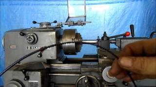 Clausing 6903 14quot lathe in operation [upl. by Oidale]