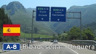 Spain A8 Ribadesella  Unquera Asturias [upl. by Adnirb4]