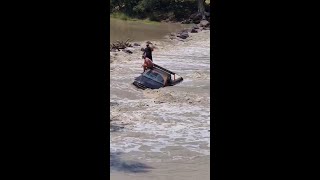 Two rescued when crocinfested river crossing goes wrong [upl. by Eba902]