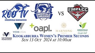 Kookabburra Women’s Premier Seconds T20 Rd 2 [upl. by Anoirb981]