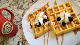 Waffles receta fácil y sencilla [upl. by Ainegue]