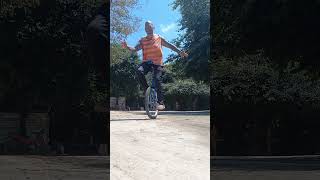 Unicycles unicycling penny farthing high wheel mike arotsky in thailand temple talks about selfies [upl. by Dieball]