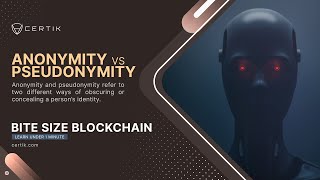 What is Anonymity versus Pseudonymity  Bite Size Blockchain  CertiK [upl. by Kurys]