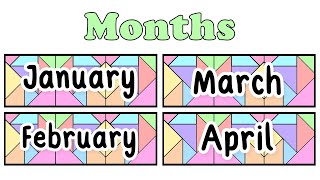 Months of the Year  Song for Kids  12 Months  January February March… [upl. by Boehike995]