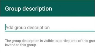 WhatsApp Launch Group Description Here is How to Add in Android [upl. by Darwin644]