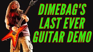 DIMEBAG DARRELL Last Guitar Demo Video  Dean Dime Razorback Stealth USA Custom Shop [upl. by Rubenstein758]