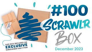 🎉100th BOX🎨Scrawlrbox December 2023 UNBOXING 📦 [upl. by Jowett]