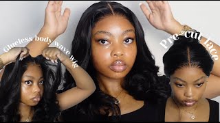 GLUELESS READY GO BODY WAVE WIG FOR BEGINNERS LACE MELTDOWN  FT ALIPEARL HAIR [upl. by Lashondra948]