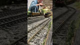 Live steam loco at rushden model railway show [upl. by Aitnas]