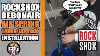 Rockshox Debonair Air Spring Upgrade Install [upl. by Johnson741]