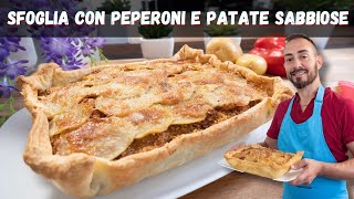 Pasta sfoglia con peperoni e patate sabbiose [upl. by Blondell]