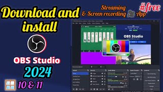 How to Download and Install OBS studio on windows 10 or 11  Step by Step Guide [upl. by Cavanaugh]