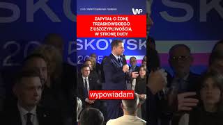 Pytanie do Trzaskowskiego o żonę quotAgata Duda która nic nie mówi we wszystkich językach świataquot [upl. by Towill]